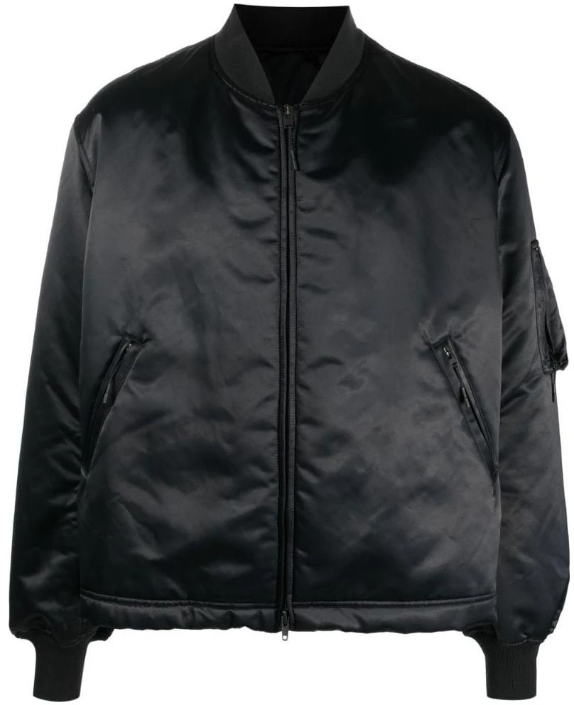 y-3-black-bomber-jacket-casual-zip-up-long-sleeve-baseball-collar-jacket-hp-1344-black