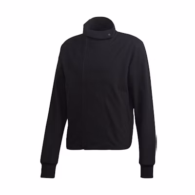 Y-3 Black Button-Up Stand Collar Jacket with Side Zipper GK4372