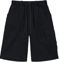 Y-3 Black Casual Solid Color Shorts with Side Pockets H63079 Y-3 Black Casual Solid Color Shorts with Side Pockets H63079