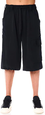 Y-3 Black Casual Solid Color Shorts with Side Pockets H63079 Shop Y-3 Black Casual Solid Color Shorts with Side Pockets H63079