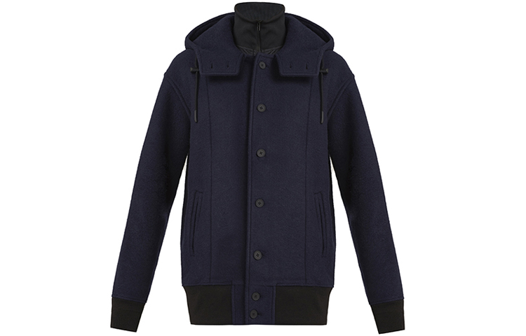 Y-3 Black Colorblock Long Sleeve Hoodie Jacket DP0495