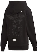Y-3 Black Crow Graphic Hoodie with Logo Design GD5030 Y-3 Black Crow Graphic Hoodie with Logo Design GD5030