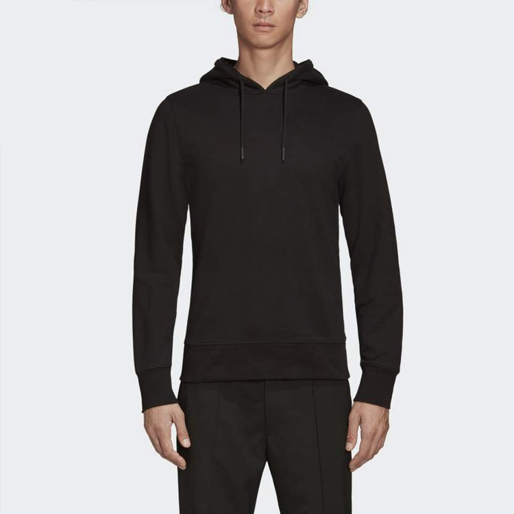 Shop Y-3 Black Crow Graphic Hoodie with Logo Design GD5030