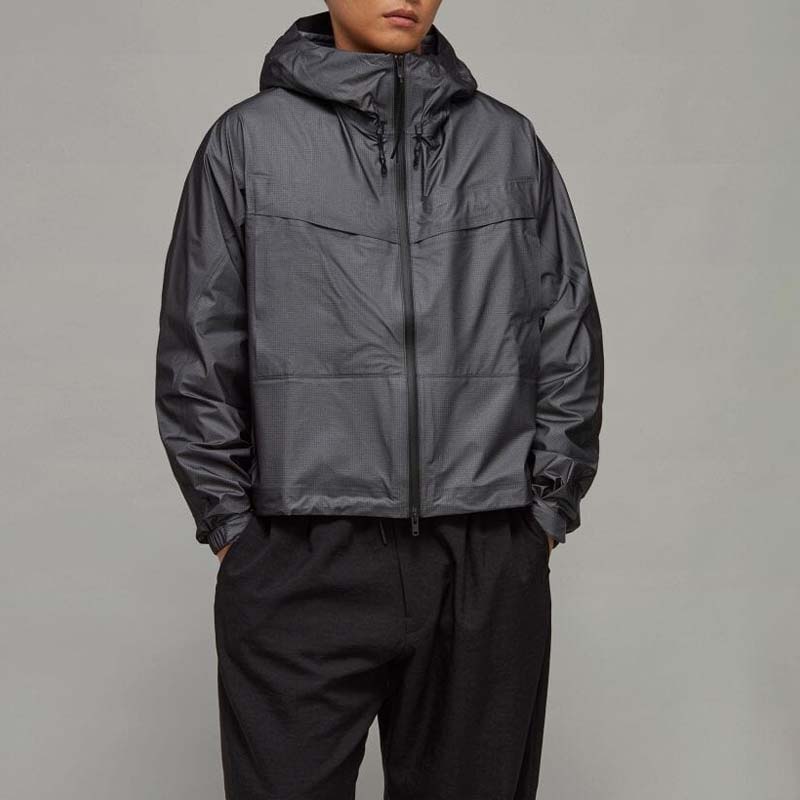 Lookbook Y-3 黑色拉鍊連帽外套 男女休閒風格 IA2982