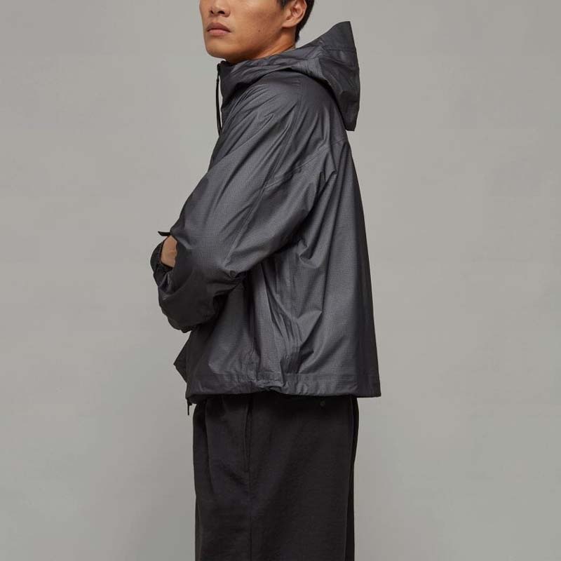 Purchase Y-3 黑色拉鍊連帽外套 男女休閒風格 IA2982