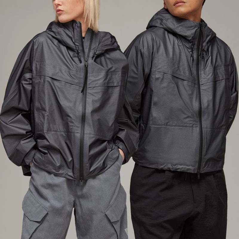 Details for Y-3 黑色拉鍊連帽外套 男女休閒風格 IA2982