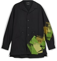 Y-3 Black Graphic Graffiti Print Loose-Fit Casual Shirt 39-IP7948 Y-3 Black Graphic Graffiti Print Loose-Fit Casual Shirt 39-IP7948