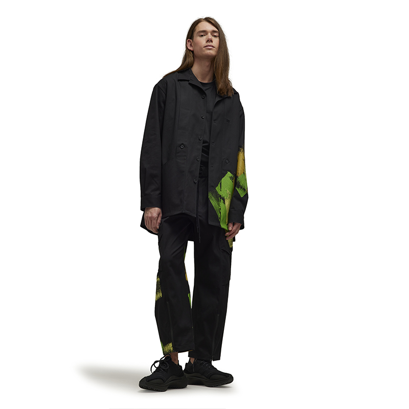 Details for Y-3 ブラック グラフィック グラフィティプリント ルーズフィット カジュアルシャツ 39-IP7948