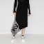 Lookbook Y-3 Black Irregular Reflective Knit Midi Skirt with Logo Design GT5282