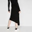 Shop Y-3 Black Irregular Reflective Knit Midi Skirt with Logo Design GT5282