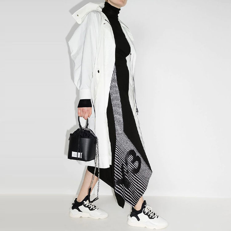 Purchase Y-3 Black Irregular Reflective Knit Midi Skirt with Logo Design GT5282