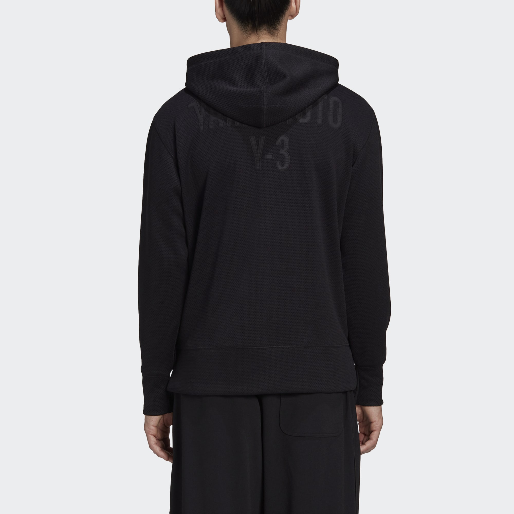 Purchase Y-3 Black Knitted Mesh Pullover Sweatshirt GK4347