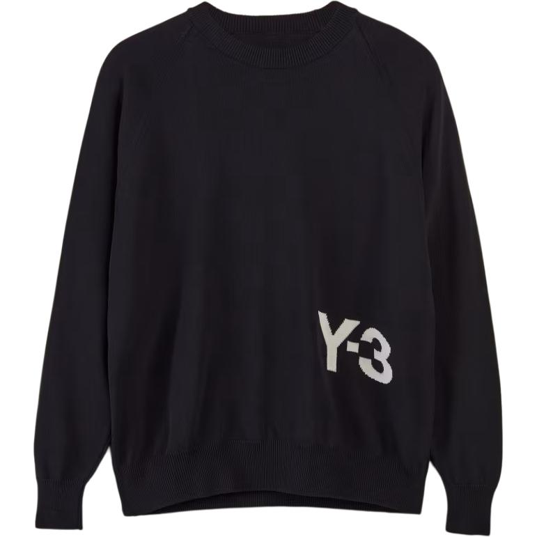 Order Y-3 Black Logo Embroidered Relaxed Fit Long Sleeve Sweatshirt Unisex. IZ3170