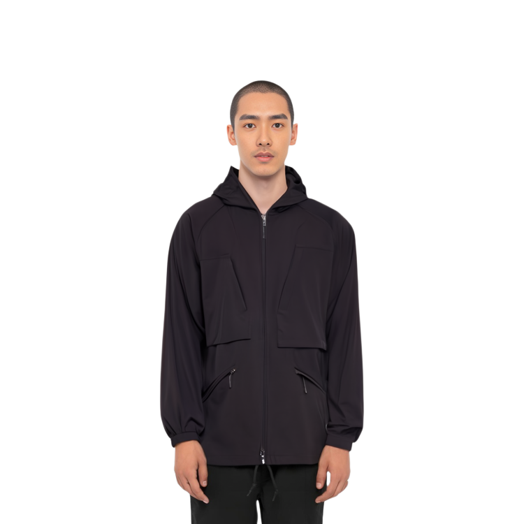 Y-3 Black Logo Pattern Zip Hoodie Jacket GV4231 圖 4