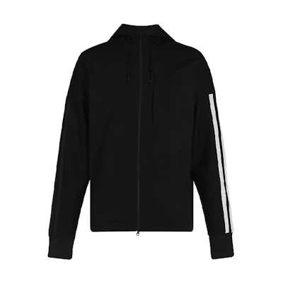 Y-3 Black Logo Sweatshirt Jacket - Casual Sportswear CY6954