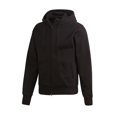 Y-3 Black Logo Zip-Up Hoodie Jacket FN3363