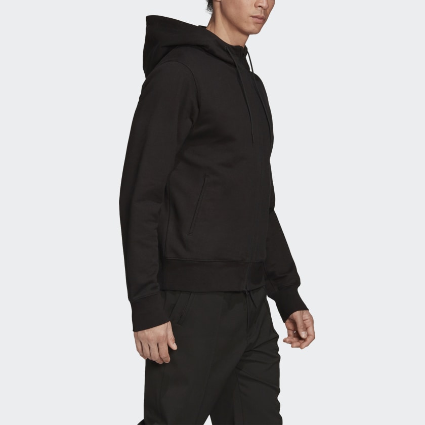 Shop Y-3 黑色拉鍊連帽外套 FN3363