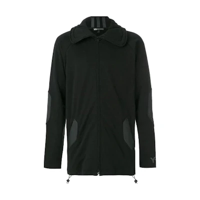 Y-3 Black Long Sleeve Collared Jacket CF0389