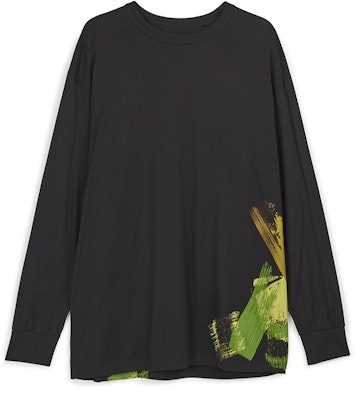 Y-3 Black Loose Fit Graffiti Print Long Sleeve Crewneck T-Shirt 39-IP5578 Buy Y-3 Black Loose Fit Graffiti Print Long Sleeve Crewneck T-Shirt 39-IP5578