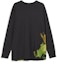 Order Y-3 Black Loose Fit Graffiti Print Long Sleeve Crewneck T-Shirt 39-IP5578