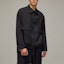 Details for Y-3 Black Loose Fit Long Sleeve Coach Jacket with Large Pocket for Men. JN4907