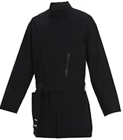 Y-3 Black Mid-Length Stand Collar Casual Waist-Tie Jacket GK4795 Y-3 Black Mid-Length Stand Collar Casual Waist-Tie Jacket GK4795