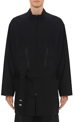 Chaqueta Negra Y-3 de Largo Medio con Cuello Alto y Cinturón Casual. GK4795 Shop Chaqueta Negra Y-3 de Largo Medio con Cuello Alto y Cinturón Casual. GK4795