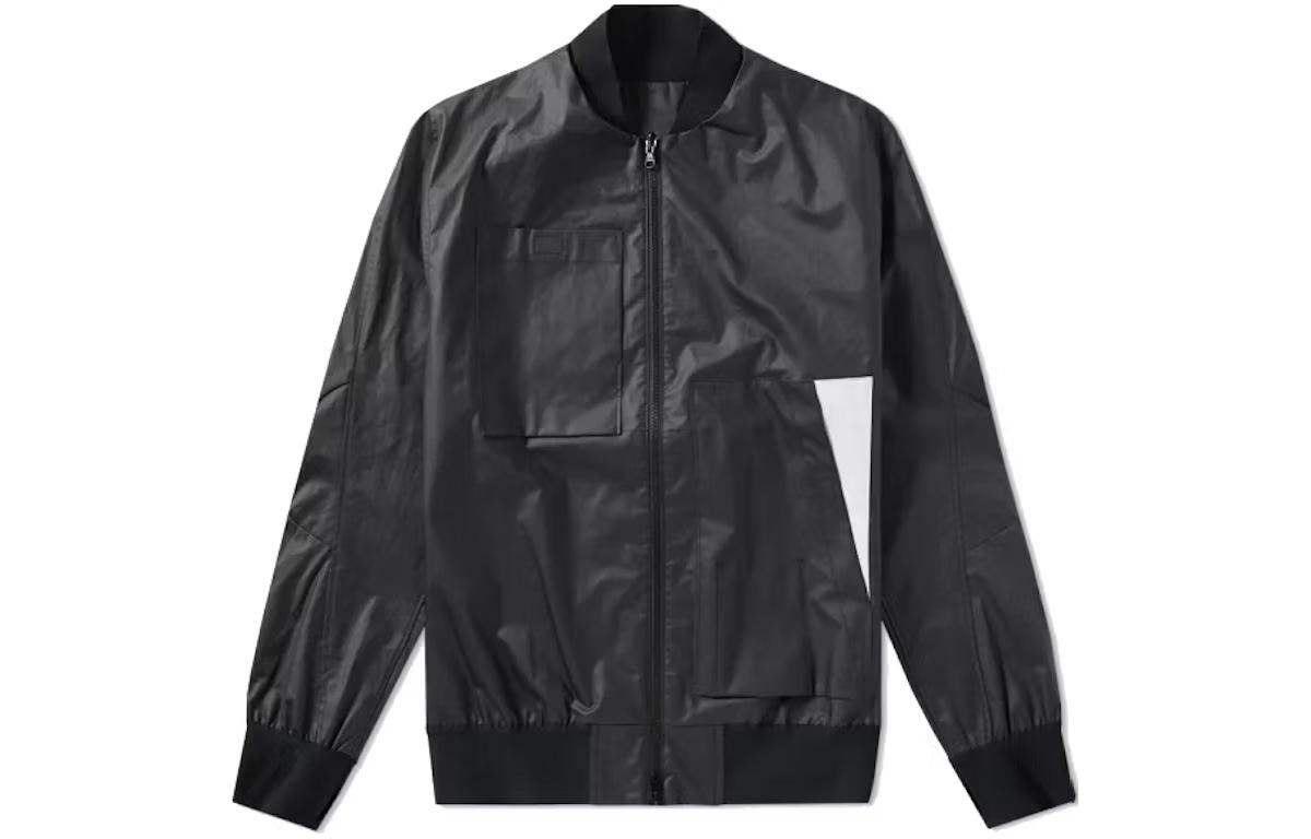 Y-3 Black Mock Neck Zip-Up Jacket BS3562