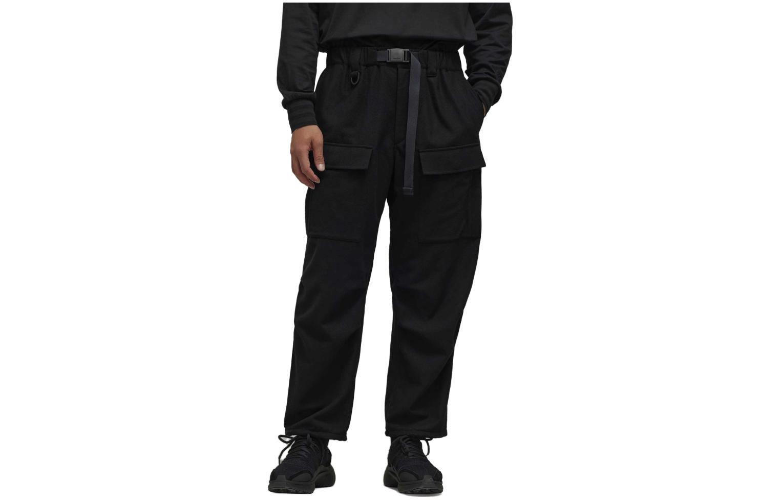 Order Y-3 黑色寬鬆中腰透氣工裝褲 IP5564