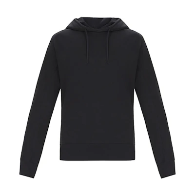 Y-3 Black Signature Logo Cuff Hoodie Casual Long Sleeve DY7249