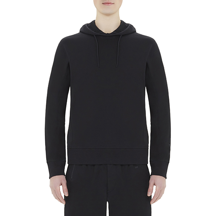Shop Y-3 Black Signature Logo Cuff Hoodie Casual Long Sleeve DY7249