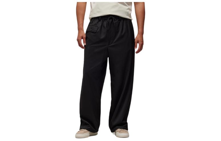 Order Y-3 Black Solid Color Elastic Waist Straight-Leg Pocket Casual Pants Men. IN8753