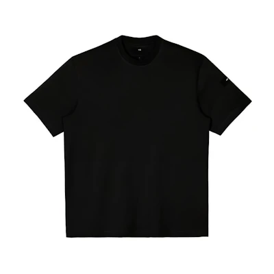 Y-3 Black Solid Color Loose Fit Unisex Crewneck Short Sleeve T-Shirt. H44798