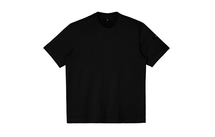 Order Y-3 Black Solid Color Loose Fit Unisex Crewneck Short Sleeve T-Shirt. H44798