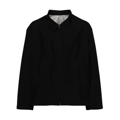 Y-3 Black Solid Color Zip-Up Straight-Cut Jacket Unisex Long Sleeve JE9463