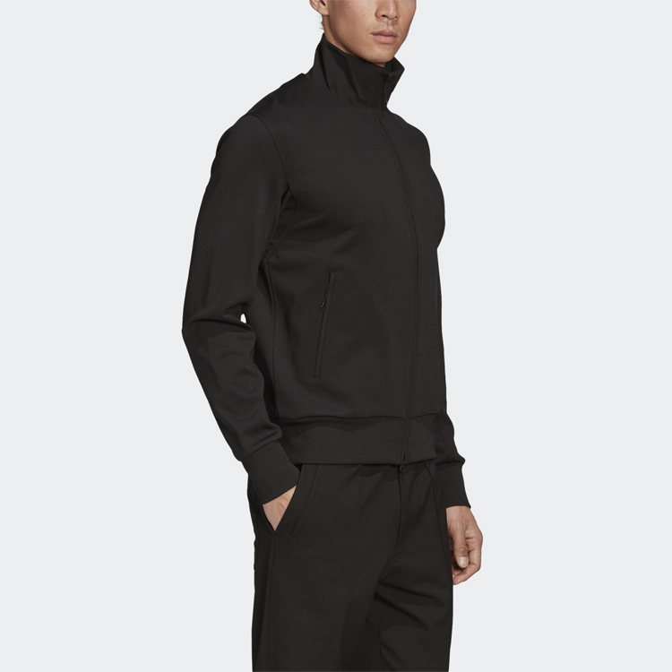 Sizing Y-3 Black Stand Collar Long Sleeve Casual Zip Jacket FN3376