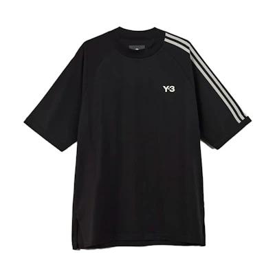 Y-3 Black Unisex Crewneck Letter Print Short Sleeve T-Shirt. 38-H63065