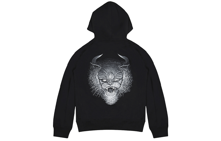 Y-3 Black Unisex Pullover Sweatshirt with Back Big Animal Print FP8925