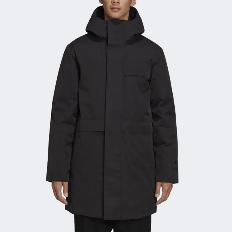Y-3 Black Windproof Breathable Down Jacket with Zipper HB3452 圖 3
