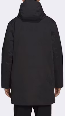 Y-3 Black Windproof Breathable Down Jacket with Zipper HB3452 Shop Y-3 Black Windproof Breathable Down Jacket with Zipper HB3452