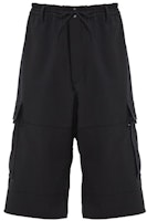 Y-3 Black Wool Cargo Shorts with Multi-Pockets FN3401 Y-3 Black Wool Cargo Shorts with Multi-Pockets FN3401