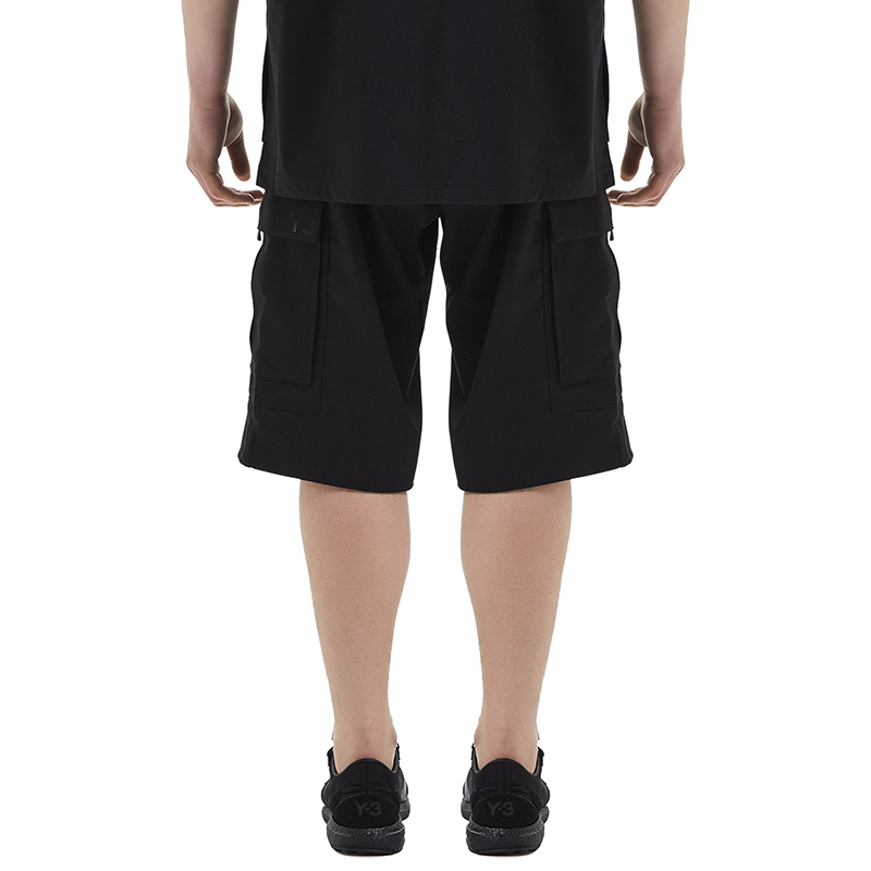 Details for Y-3 블랙 울 멀티포켓 카고 반바지 FN3401