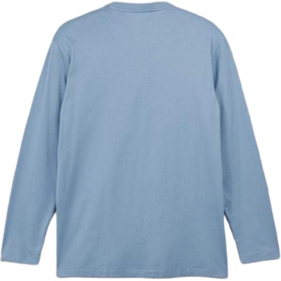 Y-3 Kaos Lengan Panjang Oversized Biru dengan Logo Cetak Unisex. JD9835 Lookbook Y-3 Kaos Lengan Panjang Oversized Biru dengan Logo Cetak Unisex. JD9835