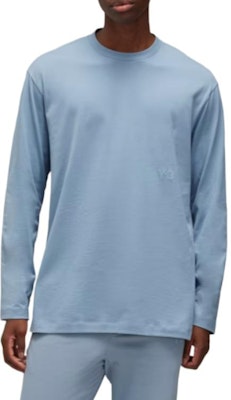 Y-3 Kaos Lengan Panjang Oversized Biru dengan Logo Cetak Unisex. JD9835 Purchase Y-3 Kaos Lengan Panjang Oversized Biru dengan Logo Cetak Unisex. JD9835