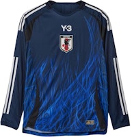 Y-3 Blue Raglan Long Sleeve Striped T-Shirt with Logo Print Unisex. IS5611 Y-3 Blue Raglan Long Sleeve Striped T-Shirt with Logo Print Unisex. IS5611