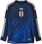 Buy Y-3 Blue Raglan Long Sleeve Striped T-Shirt with Logo Print Unisex. IS5611