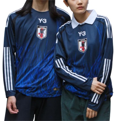 Y-3 Blue Raglan Long Sleeve Striped T-Shirt with Logo Print Unisex. IS5611 Purchase Y-3 Blue Raglan Long Sleeve Striped T-Shirt with Logo Print Unisex. IS5611