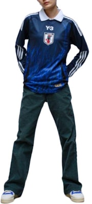 Y-3 Blue Raglan Long Sleeve Striped T-Shirt with Logo Print Unisex. IS5611 Details for Y-3 Blue Raglan Long Sleeve Striped T-Shirt with Logo Print Unisex. IS5611