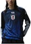 Cheap Y-3 Blue Raglan Long Sleeve Striped T-Shirt with Logo Print Unisex. IS5611