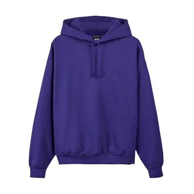 Y-3 Brushed Terry Oversized Hoodie Unisex Purple Pullover. JD9816